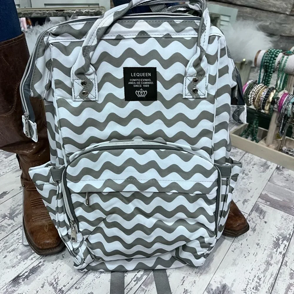 Trendy Mama Multipurpose Baby Diaper Bag Backpack Lots of Pockets 💗